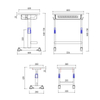 مكتب المدرسة وكرسي 2 شخص قابل للتعديل مكتب الطالب وكرسي مجموعات قابلة للتخصيص مجموعات الفصول الدراسية كرسي تكويم